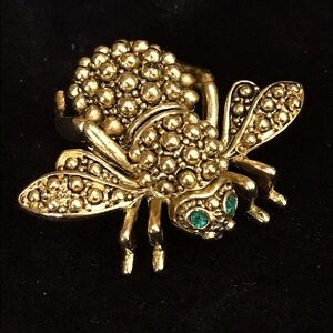 Joan Rivers Bead Textured Bee Brooch